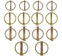 M4,5/M6/M8/M10 Coppiglie Spine Scatto Coppiglie ad Anello 14 Pezzi Perni, Spinotti Assortmento Rotondi di Fissaggio, per Rimorchi Trattori Veicoli Agricoli Resistenti in Acciaio