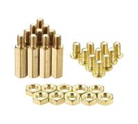 M4 Esagonale Ottone Distanziatore 18mm + 6mm Pilastro Vite Dado Kit 20 Set