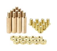 M4 Esagonale Ottone Distanziatore 22mm + 6mm Pilastro Vite Dado Kit 20 Set