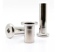 M4 Lunghezza 55/60/65-80mm 304 Acciaio inossidabile Rivetto con testa a esagono incassato Giunto Dado Manicotto 5 pezzi(65mm length)