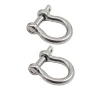 M4-M38 D Anello di prua ad anello con capacità di 0,12-12 tonnellate Anello di grillo a D da utilizzare for costruzioni pesanti, manovre di trasporto, tiranti appesi(M14 1.5T 2PACK)