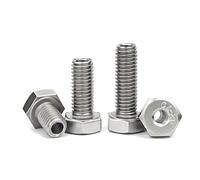 M4 M5 M6 M8 M10 M12 M14 M16 M20 304 In Acciaio Inox Esagonale Esterno Vite Cava Bullone Foro Passante vite, M10x60mm (2pcs)