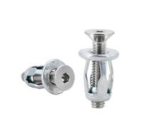 M4 M5 M6 M8 Molly Jack Nut Vite esagonale Phillips Rivet Dado Set Metallo Forma Petalo Targa Fissaggio Pancel Morsetto Rivnut Rivetti Inserti(Flat Head (Silver),M5x18(5Pcs))