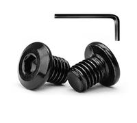 M4 x 10mm 20 Pezzi di Bulloni a Testa Piatta Esagonale, in Acciaio Inossidabile A2 V2A Finitura Ossidata Nera (con Chiavi a Brugola)