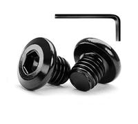 M4 x 6mm 10 Pezzi di Bulloni a Testa Piatta Esagonale, in Acciaio Inossidabile A2 V2A Finitura Ossidata Nera (con Chiavi a Brugola)