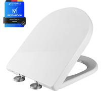 M41001 Sedile WC, Copriwater Universali D Forma,Tavoletta WC Chiusura Ammortizza
