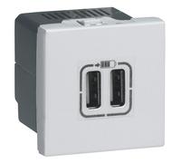 M45 BIANCO PRESA CARICABATTERIE 2M USB 2X TIPO A 5V 278594L