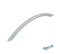 M4TEC maniglie curve per ante armadio, per mobili cucina, cassetti, mobili camera da letto, finitura Acciao Inossidabile. N8 serie. Distanza tra i fori: 224 mm
