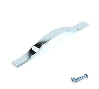 M4TEC maniglie curve per ante armadio, per mobili cucina, cassetti, mobili camera da letto, finitura Chrome lucido. L8 serie. Distanza tra i fori: 128 mm
