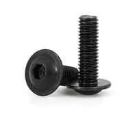 M4X10 20PCS,Testa di flangia a flangia esagonale esagonale esagonale di grado 10.9 nero con catenaccio per collare