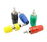 M4X36 Terminale in rame puro 4MM Presa jack a banana 20A Connettore a spina a banana(Yellow,5PCS)