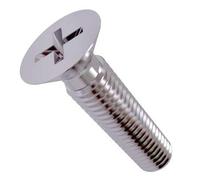 M4x6 Viti a testa svasata, bulloni Phillips, fissaggio a testa piatta con incasso a croce, completamente filettato 4mm Vite zincata adatta per metallo, costruzione, installazione (Confezione da 25)