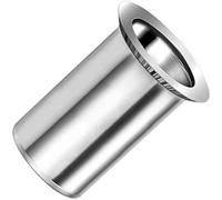 M5 Dadi per rivetti ciechi, inserto filettato aperto a testa svasata a corpo tondo, dado da 5mm, dado rivettato in acciaio zincato, rivetto per acciaio, lega, rame, plastica e composito (50 pz.)
