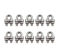 M5 in acciaio INOX 304 3/40,6 cm/5 mm fune cavo morsetto a clip, pezzi