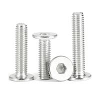 M5 M6 M8 M10 M12 Vite wafer ultra sottile a esagono incassato Bullone a testa piatta bassa a brugola in acciaio inossidabile 2 pezzi, 2 pezzi, M10x19,5x25mm