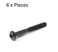 M5 X 0.8 Titanio Profilo Basso Vite Torx t25 Ti Rondella Bolt 10-50mm Nero