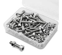M5 x 10mm Kit di Viti Bulloni a Brugola e Dadi in Acciaio Inox 304,Vite a testa cilindrica con esagono incassato (Bullone 80 pz, Dadi 80 pz)