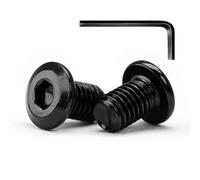 M5 x 12mm 10 Pezzi di Bulloni a Testa Piatta Esagonale, in Acciaio Inossidabile A2 V2A Finitura Ossidata Nera (con Chiavi a Brugola)