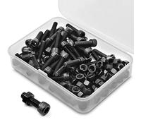 M5 x 16mm 80 Set Viti Bulloni a Brugola e Dadi in Acciaio al Carbonio,Vite a testa cilindrica con esagono incassato (Nero)