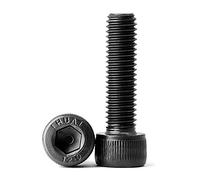 M5 x 45 mm, 30 viti cilindriche a esagono incassato secondo lo standard, completamente filettate bulloni in acciaio al carbonio 12,9 (nero)