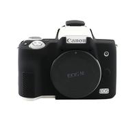 M50 - Custodia per fotocamera Easy Hood Upgraded, per fotocamera Canon M50, morbida custodia in silicone con scritta in lingua tedesca, colore: Nero
