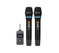 M50 UHF Dual DSP Wireless Dynamic Karaoke Microphone System Anti-Ululato Ricevitore Ricaricabile Plug Microfono Set