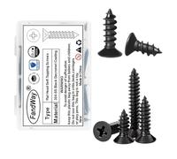 M5x25mm Viti Autofilettanti a Testa Svasata,30 Pezzi Viti Per Legno,Testa Piatta Phillips/Croce Autoperforanti in Acciaio Inox A2 V2A Dacromet Nero,Completa Filettatura.