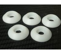 M6 Acetale Plastica Conica Cono Carenatura Carico Diffusione Rondelle Moto White