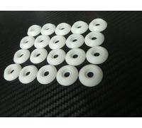 M6 Acetale Plastica Conica Cono Carenatura Carico Stendere Rondelle Moto Bianco