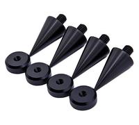 M6 alluminio anodizzato nero Spike/Cono absorber per altoparlanti vite + bordi smussati piedino - 4 pz