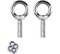 M6 Bulloni ad Occhiello,Bulloni ad Anello in Acciaio Inox 304 M6 x 35 con Dado di Bloccaggio - Set da 2 Bulloni per Sollevamento e Trasporto, Resistente alla Corrosione, Facile da Installare