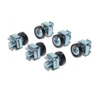 M6 installation screw set, 50 pieces 50x silver screws, cage nuts and washers401