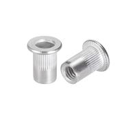 M6 lega alluminio dadi rivetto testa piana Inserire inserto filettato 100 pz