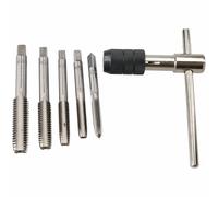 M6 - M12 Metric MM Rubinetto Rethreading Re-Threading Cutter Set + Chiave a T...