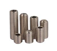 YUANYAO M6 M8 M10 304 Acciaio Inossidabile SS DIN916 0,75 mm 1 mm 1,25 mm Passo Filettatura fine Testa Esagonale Presa Esagonale Grano Punta Tazza Vite di Fissaggio(10Pcs M10x1.25x10)