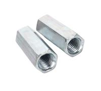 M6 M8 M10 M12 M14 M16 M18 M20 Dadi di accoppiamento a barra esagonale zincati Dado di collegamento filettato Dado esagonale lungo zincato(5pcs,M10x40)