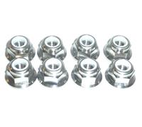 M6 M8 M10X1.25 Titanio Flangiato Dadi Autobloccanti Ti GR5 Bloccaggio Strada MTB
