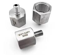 M6 maschio a femmina M5 6 8 10-20 1/8" 1/4" Boccola di riduzione esagonale in acciaio inox 304 Raccordo adattatore ad alta pressione 1 pz(M6x1 Male,M8x1 Female)