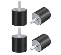 M6 Maschio Femmina Gomma Supporti Vibrazione Isolatori Antiurto Ammortizzatore 25mm x 20mm 4pz