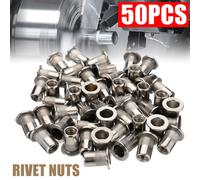 M6 Rivetto Dado Argento Nutsert Dadi Filettato Chiusura Auto Strumenti 50pcs