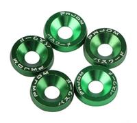 M6 - Set di viti per targa, 10 pezzi, anelli di tenuta (verde)
