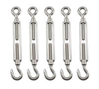 M6 Tensione a fune in acciaio inox 304 tenditore e tenditore a vite in acciaio inox (5 pezzi)