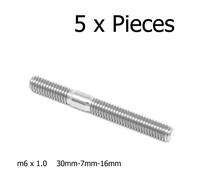 M6 X 1.0 Borchie 53mm Titanio 30mm -7mm Sciolto -16mm 53 Ti Scarico Collettore