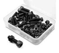 M6 x 16mm 40 Set Viti Bulloni a Brugola e Dadi in Acciaio al Carbonio,Vite a testa cilindrica con esagono incassato (Nero)