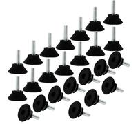 M6 x 17 x 24mm Adjustable Leveling Feet Floor Protector for Desk Sofa Leg 24pcs