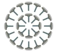 M6 x 20 x 30 Leveling Feet Protector Floor Round Base Leveler for Desk Leg 24pz