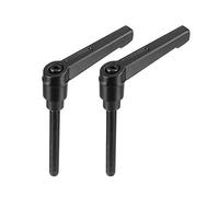 M6 x 50 mm maniglia regolabile serraggio leva pulsante pulsante cricchetto maschio filettato tassello 2 pezzi