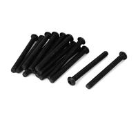 M6 x 60 mm-Pulsante Vite a testa esagonale con bulloni, 15pcs, colore: nero
