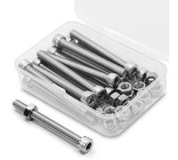 M6 x 70mm Kit di Viti Bulloni a Brugola e Dadi in Acciaio Inox 304,Vite a testa cilindrica con esagono incassato (Bullone 15pz, Dadi 15pz)