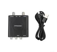 M61A Modulatore RF Convertitore AV a RF NTSC CH3/CH4, Modulatore di Segnale Analogico Con Per Ingresso RCA & Uscita F, Controllato PLL Per TV via Cavo VHF, Nero